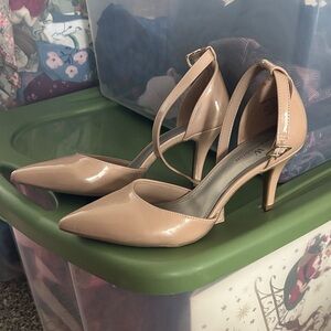 Chic Nude Heels with Ankle Strap